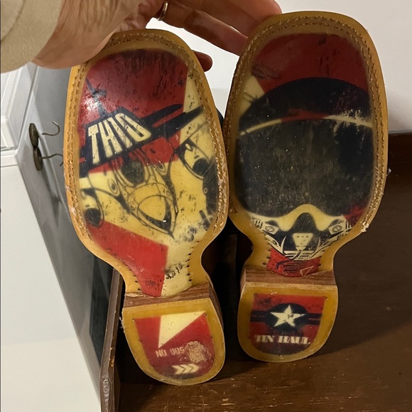 Tin Haul Brown and Blue Cowboy Boots - Picture 3 of 7